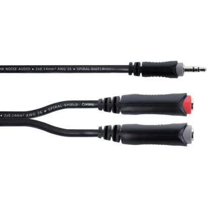 Cordial EY0.3WGG Mini jack stéréo vers 2 jack mono...