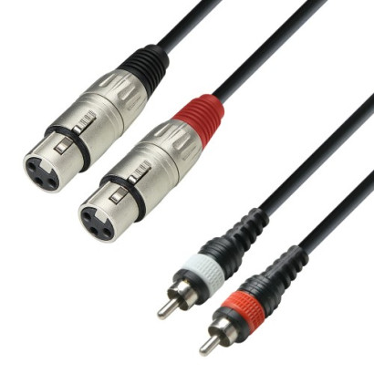 Adam Hall Cables K3 TFC 0300 2 RCA vers 2  XLR femelle 
