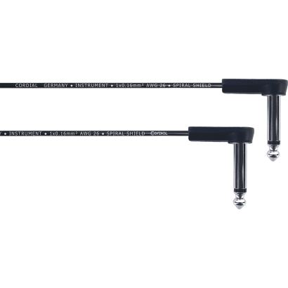 Cordial Patch plat jack coudé - Jack coudé 5cm