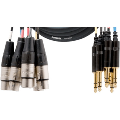 Cordial 8 XLR femelles/8 Jack stéréo - 5m