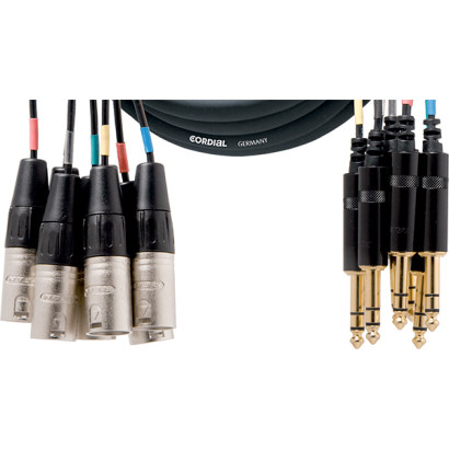 Cordial 8 XLR mâles/8 Jacks stéréo mâles 5m