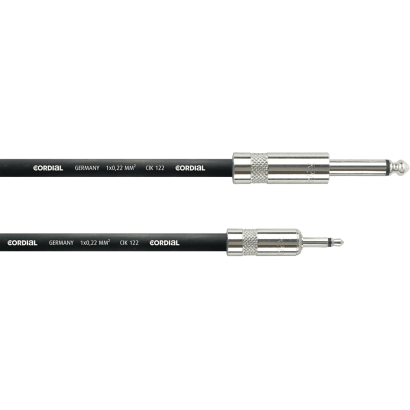 Cordial CPI1PZ Mini-jack mono vers jack mono - 1m