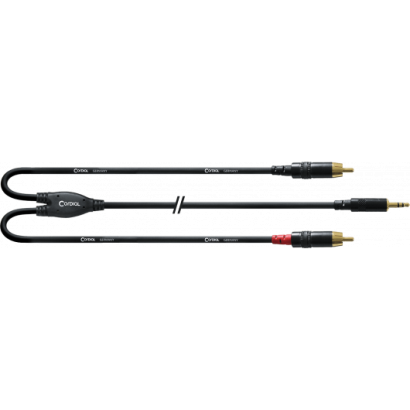 Cordial Câble Mini-Jack vers 2 RCA Mâles 3 m