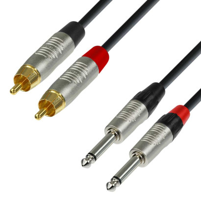 Adam Hall 2 Jack Mono vers 2 Rca 3m