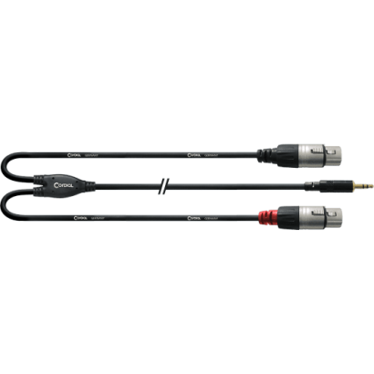 Cordial Câble  Mini-Jack 3,5 mm stéréo vers 2x XLR fem