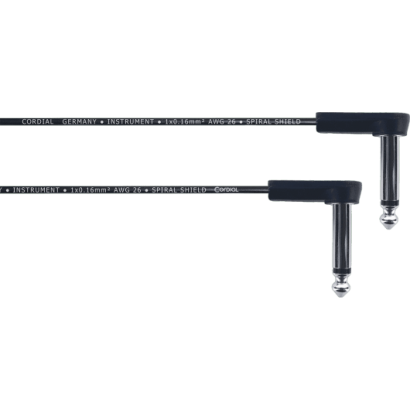 Cordial Patch plat jack coudé - Jack coudé 45cm