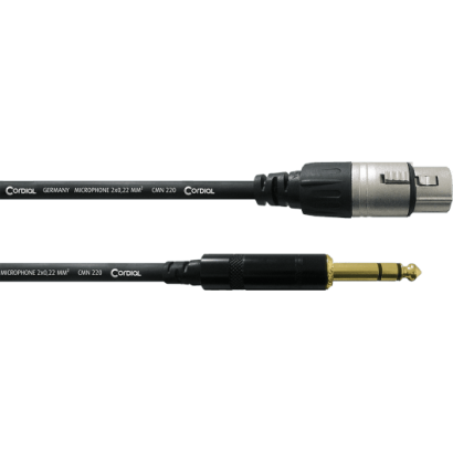 Cordial Cable XLR Femelle - Jack stéréo mâle - 6m 