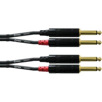 Cordial Cable Jack 2 jacks mono vers 2 Jacks mono 1.5m 