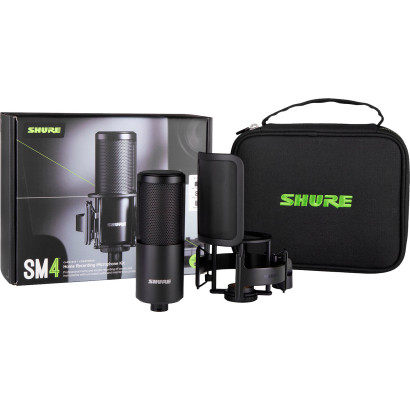 Shure SM4-K-KIT avec suspension, anti-pop et mallette 